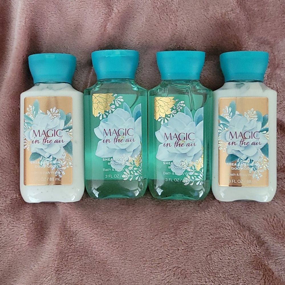2 Travel Size Body Wash and 2 Travel Size Lotions